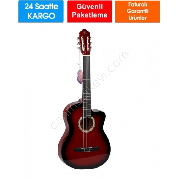 Barcelona Kırmızı Klasik Gitar İndirim KG2