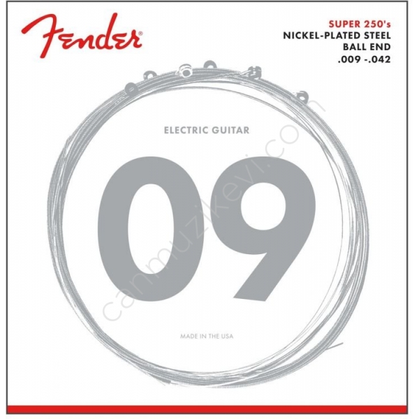 Fender Super 250's 009-.042 String Sets - Elektro Gitar Teli