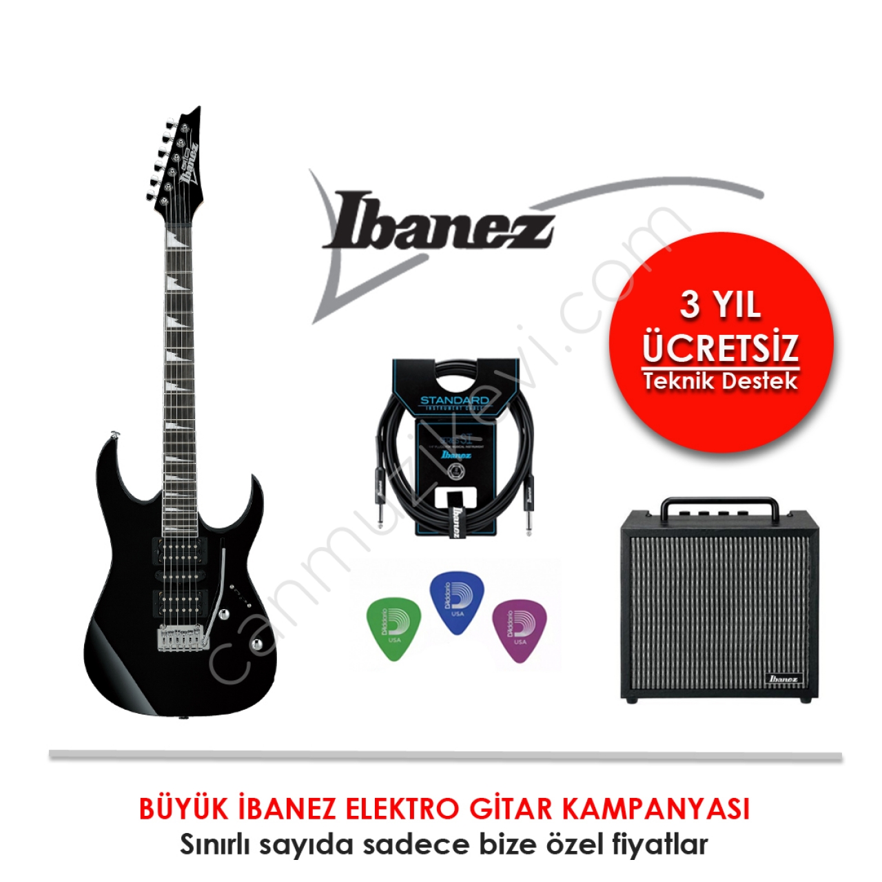 IBANEZ GRG170DX-BKN Elektro Gitar Seti