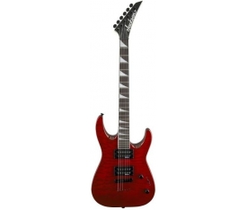 Jackson JS32TQ Dinky Quilt Maple Arch Top Sabit Köprü Amaranth Klavye Trans Red Elektro Gitar