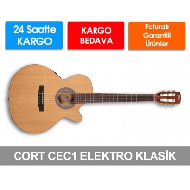 CORT CEC1 OP Elektro Klasik Gitar Çantalı