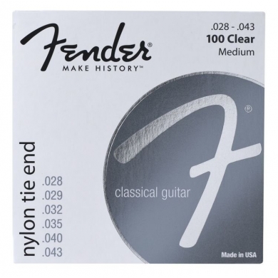 Fender Nylon Classic Strings 100 Clear/Silver Klasik Gitar Teli Seti