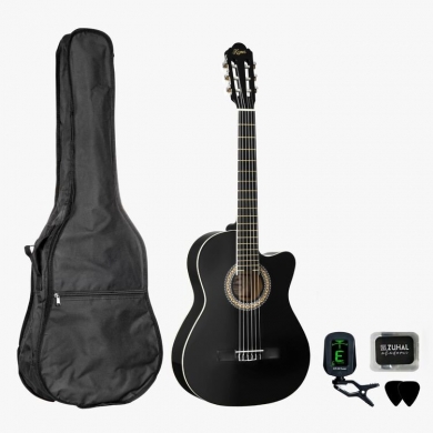 Kozmos KCG-09PK-CBK Cutaway Klasik Gitar Öğrenci Başlangıç Paketi